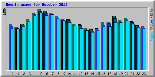 Hourly usage for October 2013