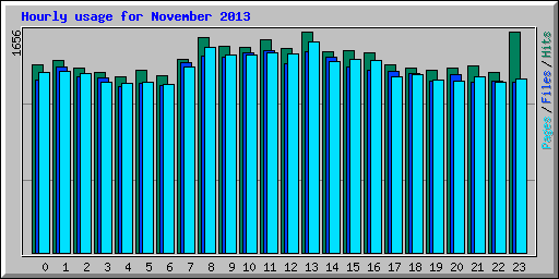 Hourly usage for November 2013