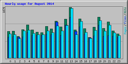 Hourly usage for August 2014