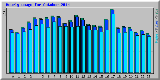 Hourly usage for October 2014