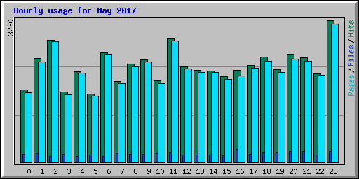 Hourly usage for May 2017