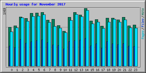 Hourly usage for November 2017