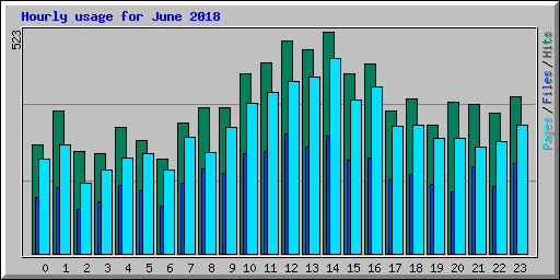Hourly usage for June 2018