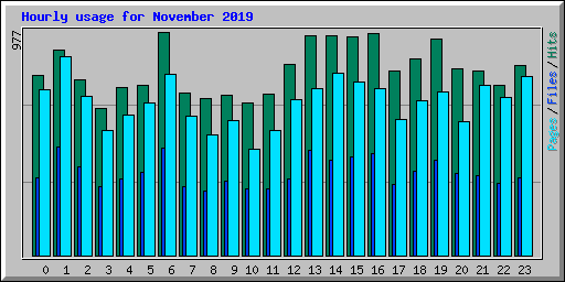 Hourly usage for November 2019